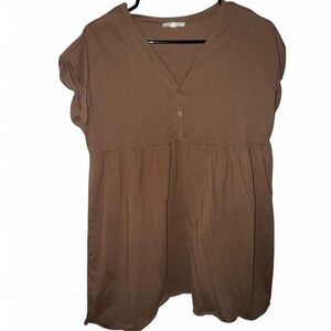 La Hearts Chocolate Brown Top